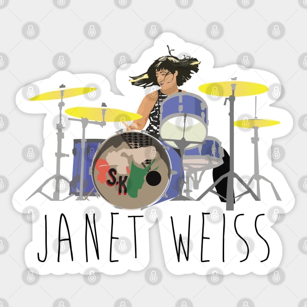 janet weiss she is amazin Sticker by Luckythelab